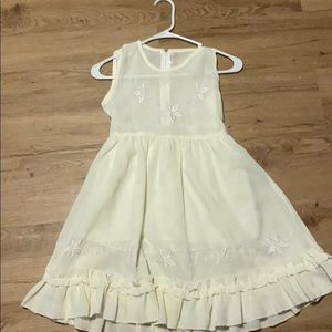 White chiffon kids dress
